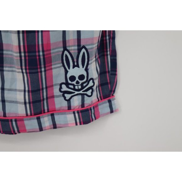 NWT Psycho Bunny Shorts Mens XL Plaid Drawstring Cotton Elastic Waist - Picture 2 of 11